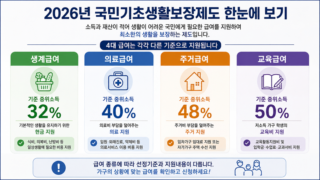2026 국민기초생활보장제도 한눈에 보기