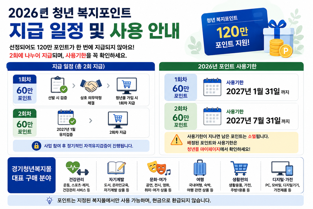경기청년복지몰에서 활용할 수 있는 주요 분야