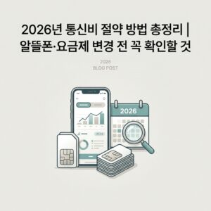 ai thumbnail minimal 2026년 통신비 절약 방법 총정리 알뜰폰·요금제 변경 전 꼭 확인할 것 1787468264